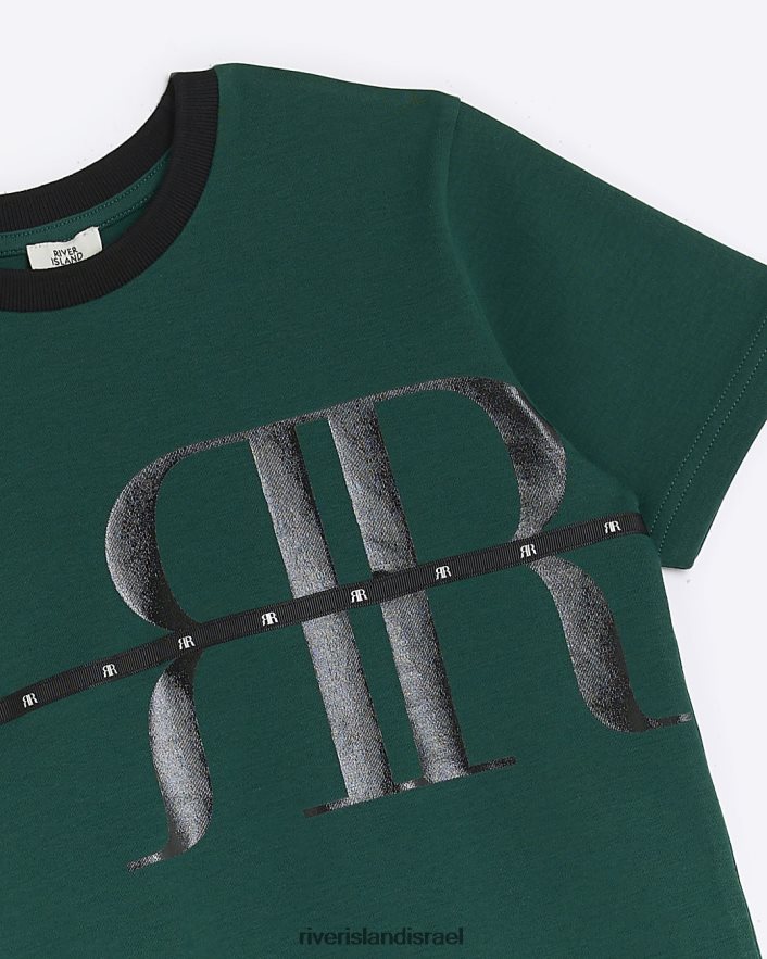 לבוש River Island חולצת טריקו גרפית b ri ירוק בנים BDZ4083625