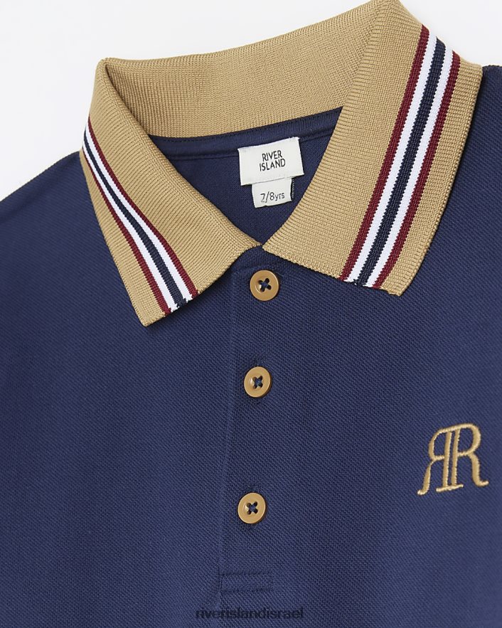 לבוש River Island b ri פולו עם שרוול ארוך חיל הים בנים BDZ4086793