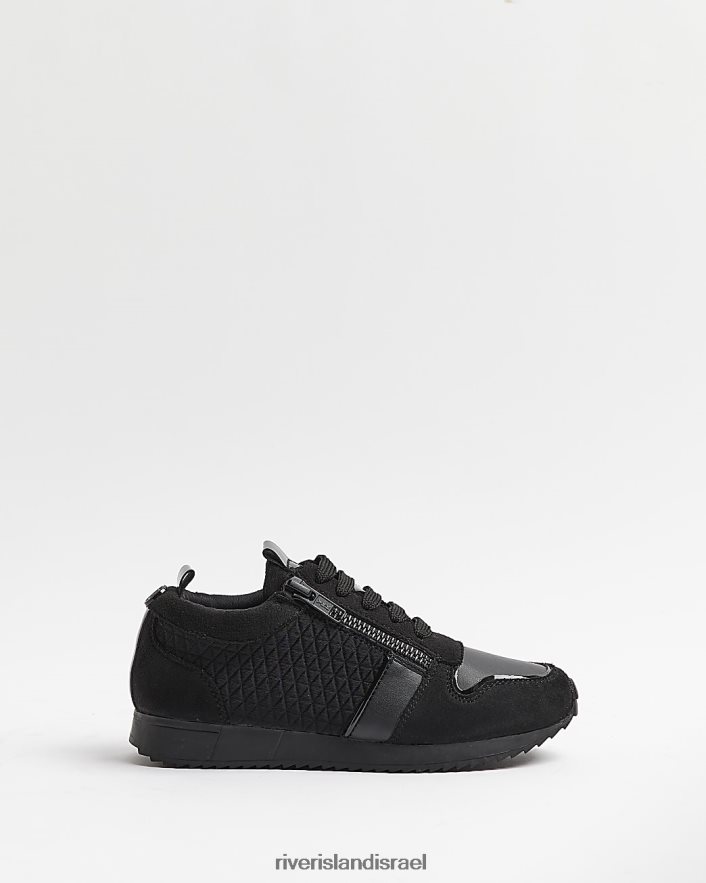 הַנעָלָה River Island מאמני b scuba zip detail שָׁחוֹר בנים BDZ4086928