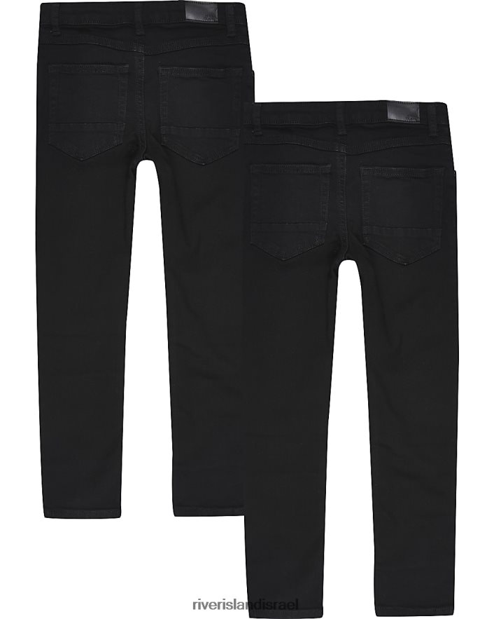 לבוש River Island b skinny fit ג'ינס 2 חבילה שָׁחוֹר בנים BDZ4086938