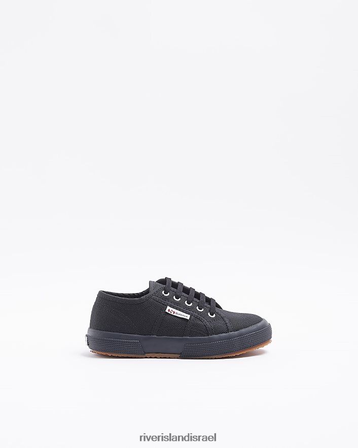 הַנעָלָה River Island b superga נעלי שרוכים קנבס שָׁחוֹר בנים BDZ4087006