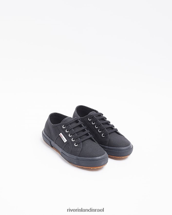 הַנעָלָה River Island b superga נעלי שרוכים קנבס שָׁחוֹר בנים BDZ4087006