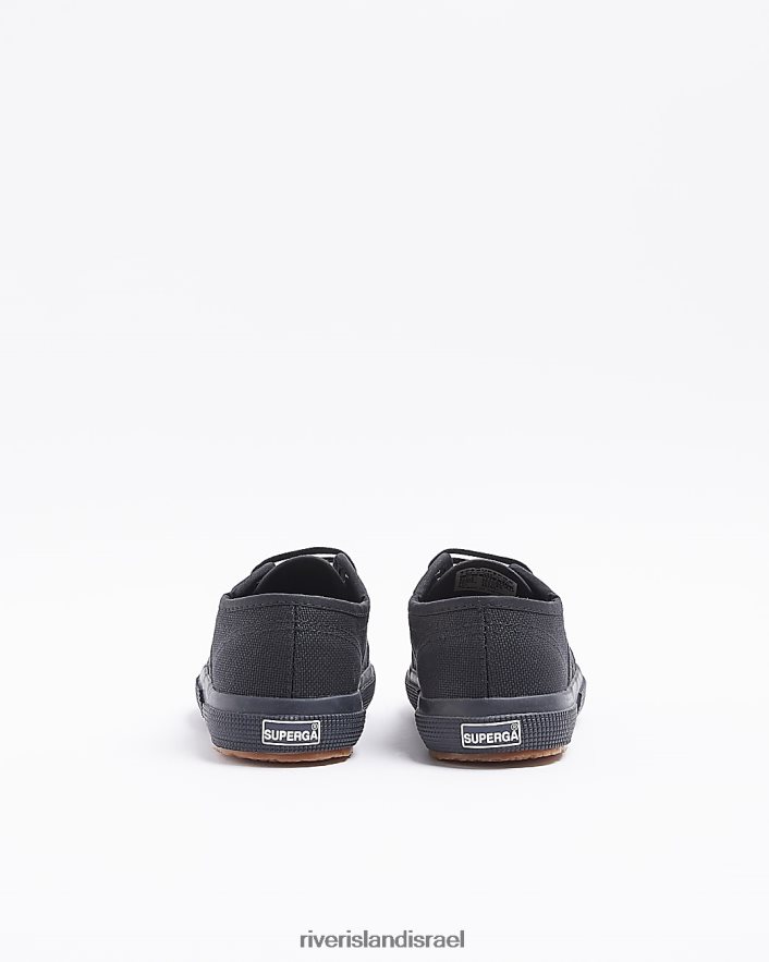 הַנעָלָה River Island b superga נעלי שרוכים קנבס שָׁחוֹר בנים BDZ4087006