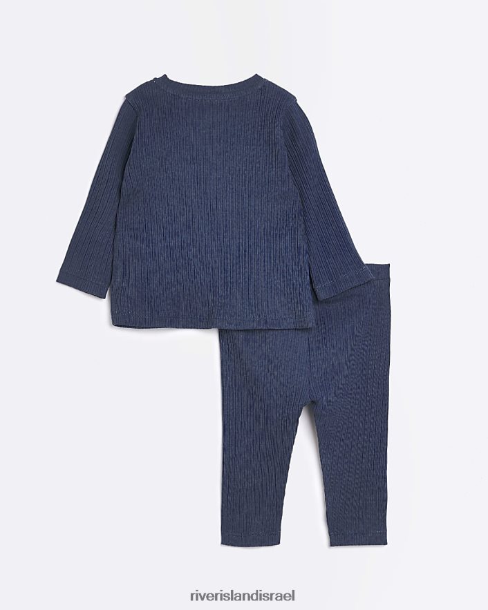 לבוש River Island סט צלעות אורגניות עם שרוול ארוך של bb חיל הים בנים BDZ4083531