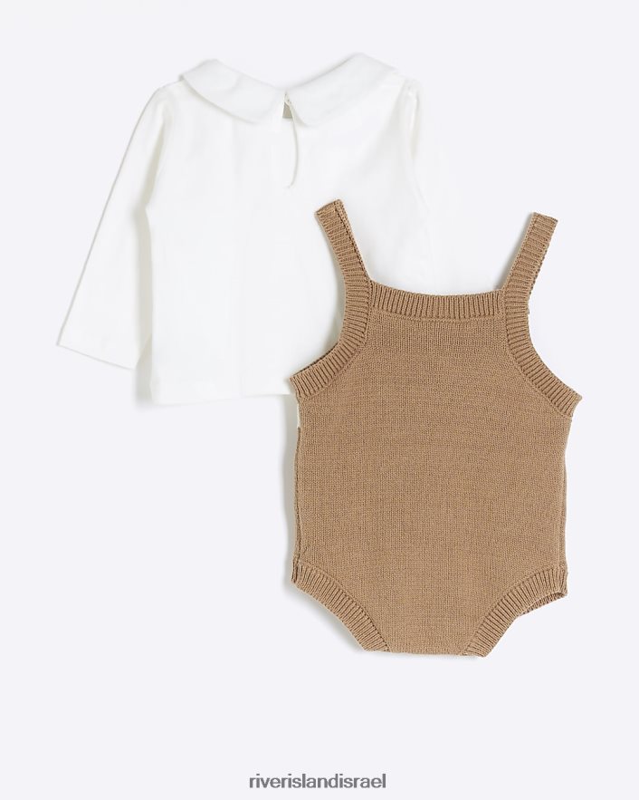 לבוש River Island סט רומפר פודינג לחג המולד של bb בז' בנות BDZ4086586