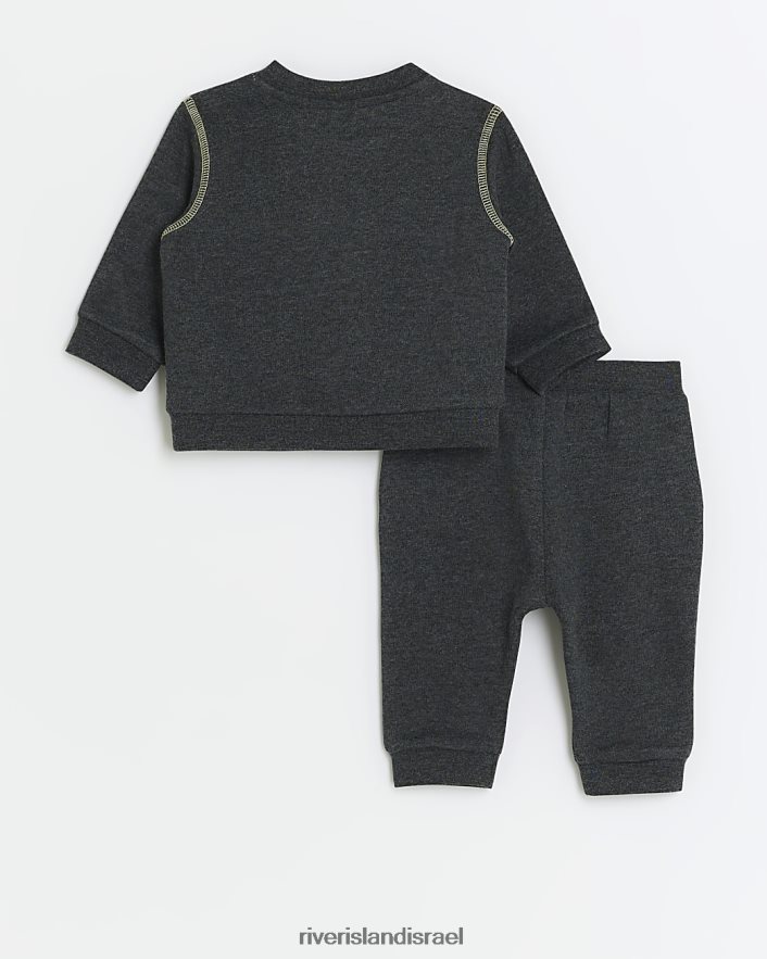 לבוש River Island ערכת זיעה וריצה חמוד של bb tres אפור בנות BDZ4086655