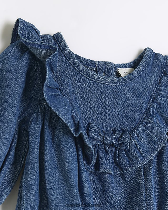 לבוש River Island סט ג'ינס וגרביונים של bg כְּחוֹל בנות BDZ4086604
