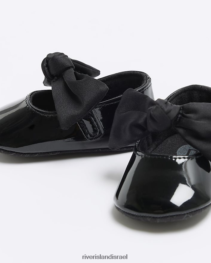 הַנעָלָה River Island bg נעלי קשת פטנט שָׁחוֹר בנות BDZ4086608