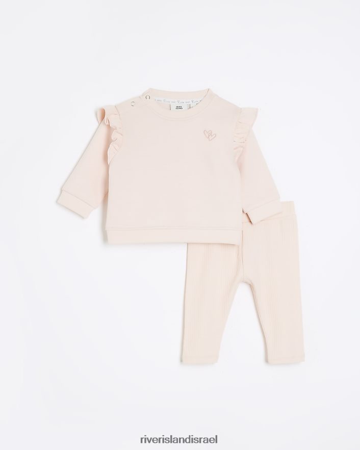לבוש River Island סט סווטשירט bg frill וָרוֹד בנות BDZ4083578