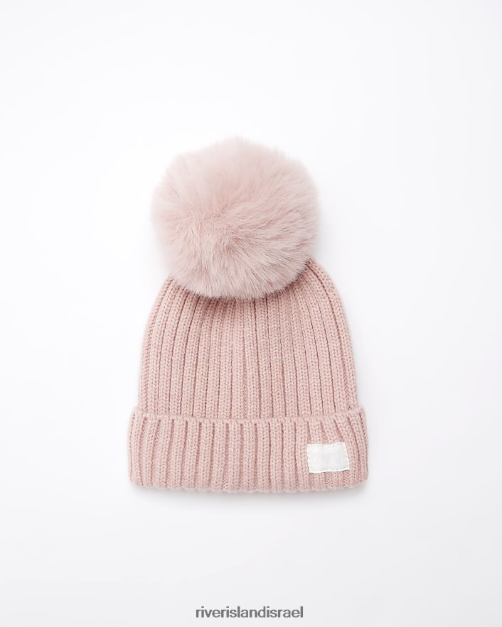 אביזרים River Island bg pom pom beanie כובע וָרוֹד בנות BDZ4086755