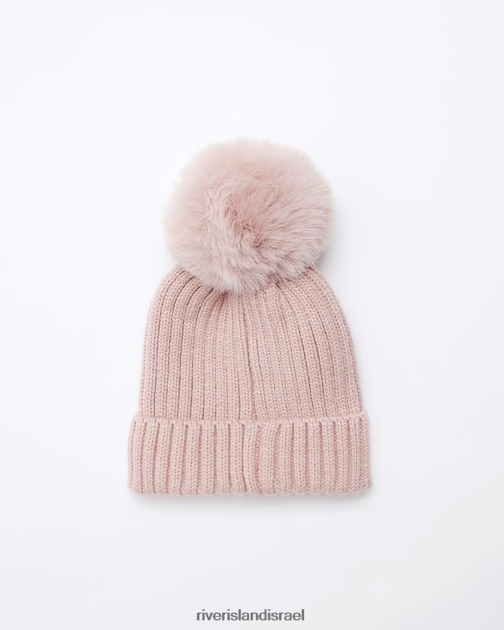 אביזרים River Island bg pom pom beanie כובע וָרוֹד בנות BDZ4086755