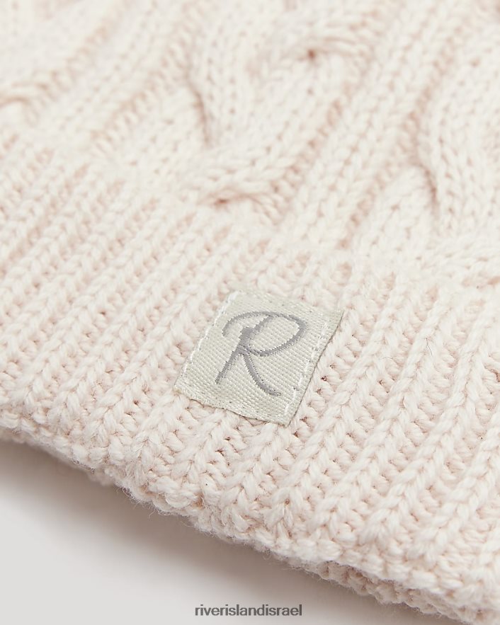 אביזרים River Island bg pom pom bow beanie כובע וָרוֹד בנות BDZ4086764