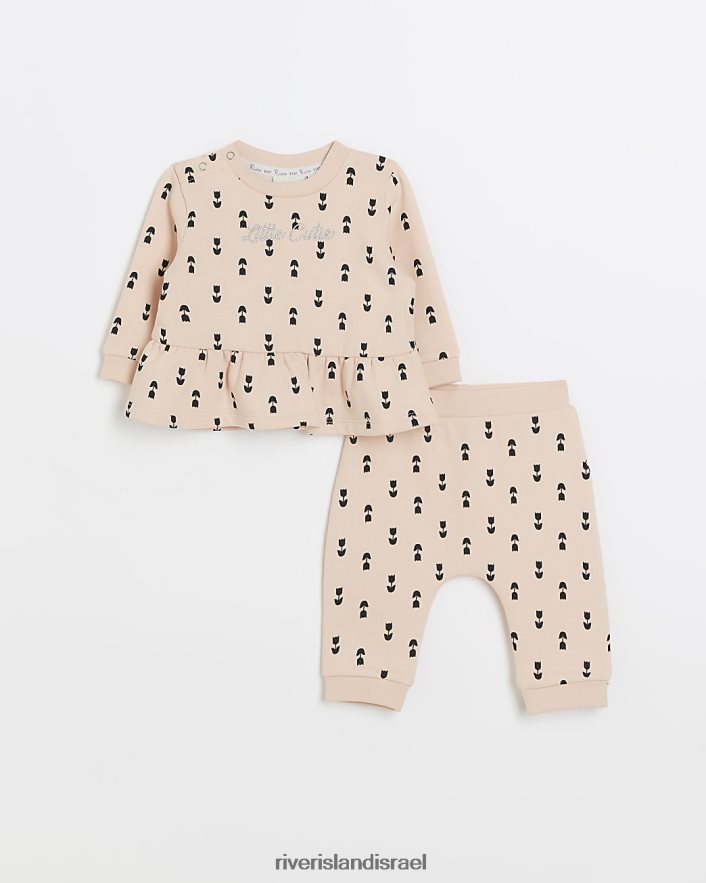 לבוש River Island סט עליון bg tulip peplum וָרוֹד בנות BDZ4083536