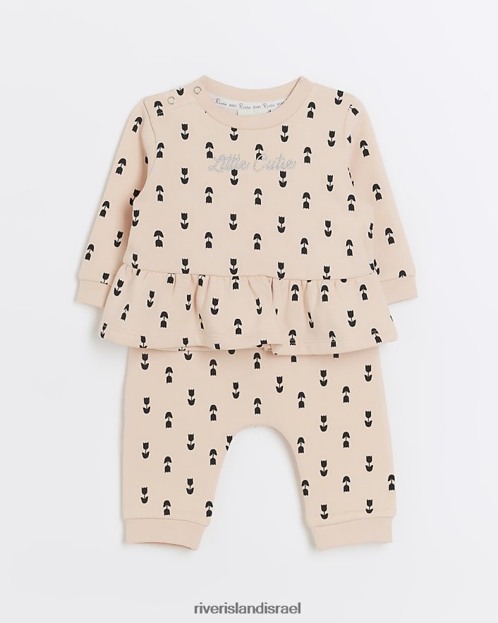 לבוש River Island סט עליון bg tulip peplum וָרוֹד בנות BDZ4083536