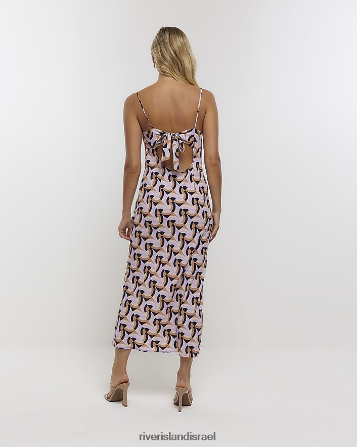 לבוש River Island שמלת מידי bodycon בהדפסה סָגוֹל נשים BDZ4081329