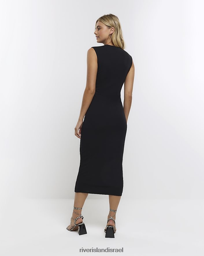 לבוש River Island שמלת מידי של bodycon שָׁחוֹר נשים BDZ4081440