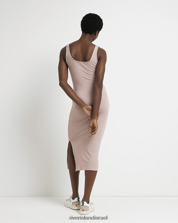 לבוש River Island שמלת מידי של bodycon וָרוֹד נשים BDZ4082186