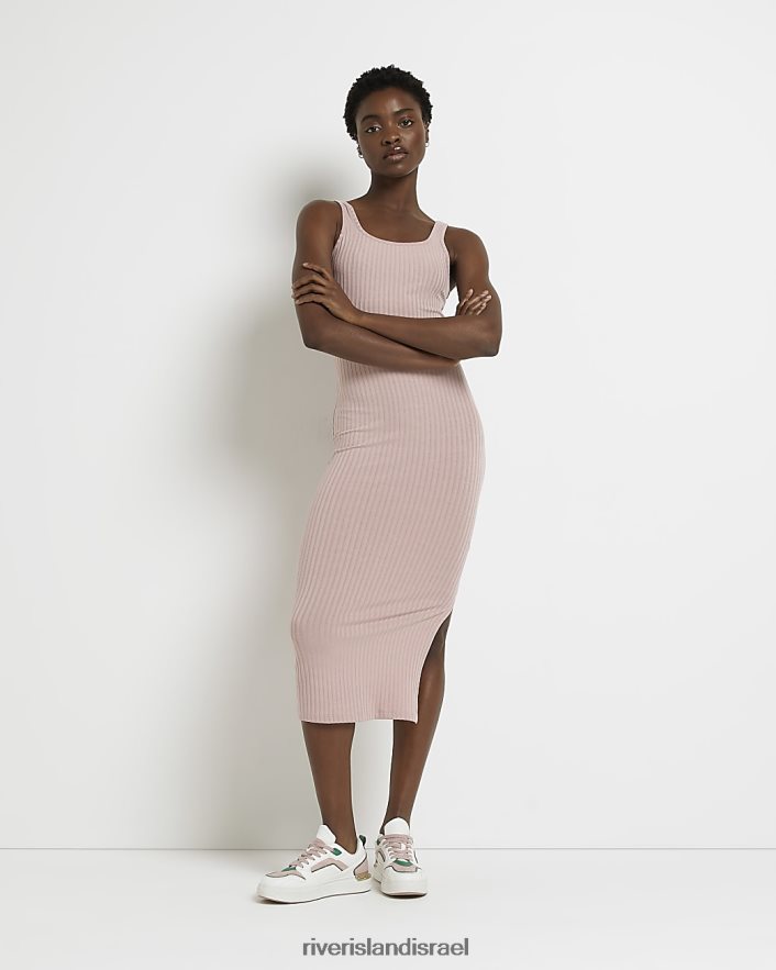 לבוש River Island שמלת מידי של bodycon וָרוֹד נשים BDZ4082186