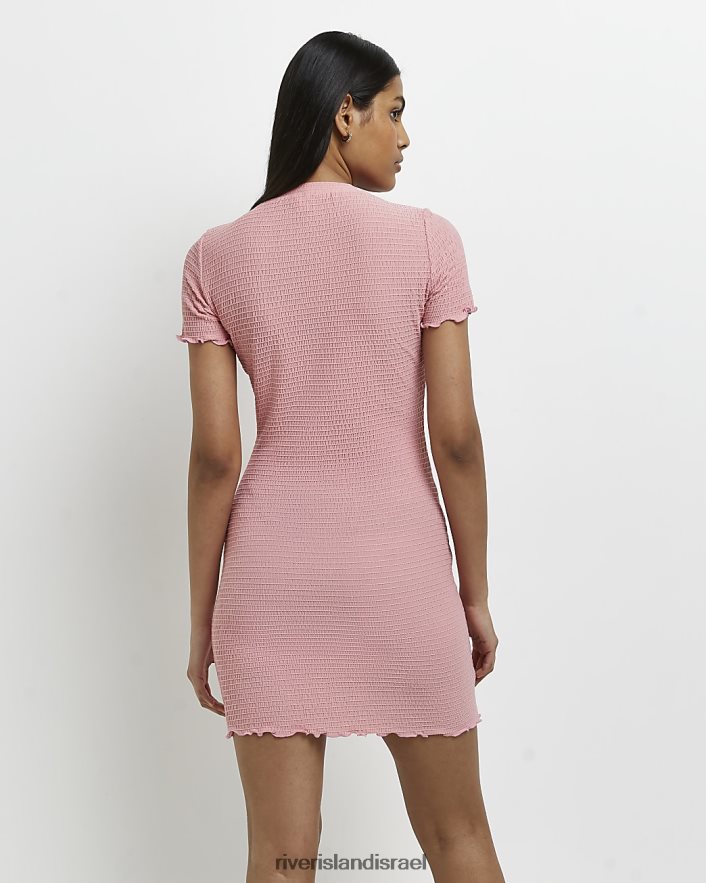 לבוש River Island שמלת מיני bodycon מעורפלת וָרוֹד נשים BDZ4082188