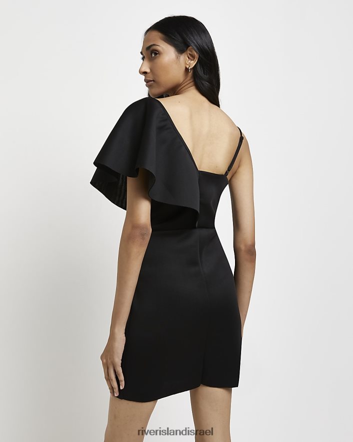 לבוש River Island שמלת מיני bodycon אסימטרית שָׁחוֹר נשים BDZ4082202