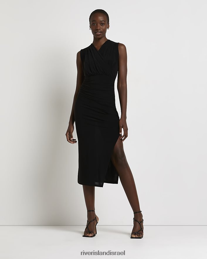 לבוש River Island שמלת מידי של bodycon שָׁחוֹר נשים BDZ4083929