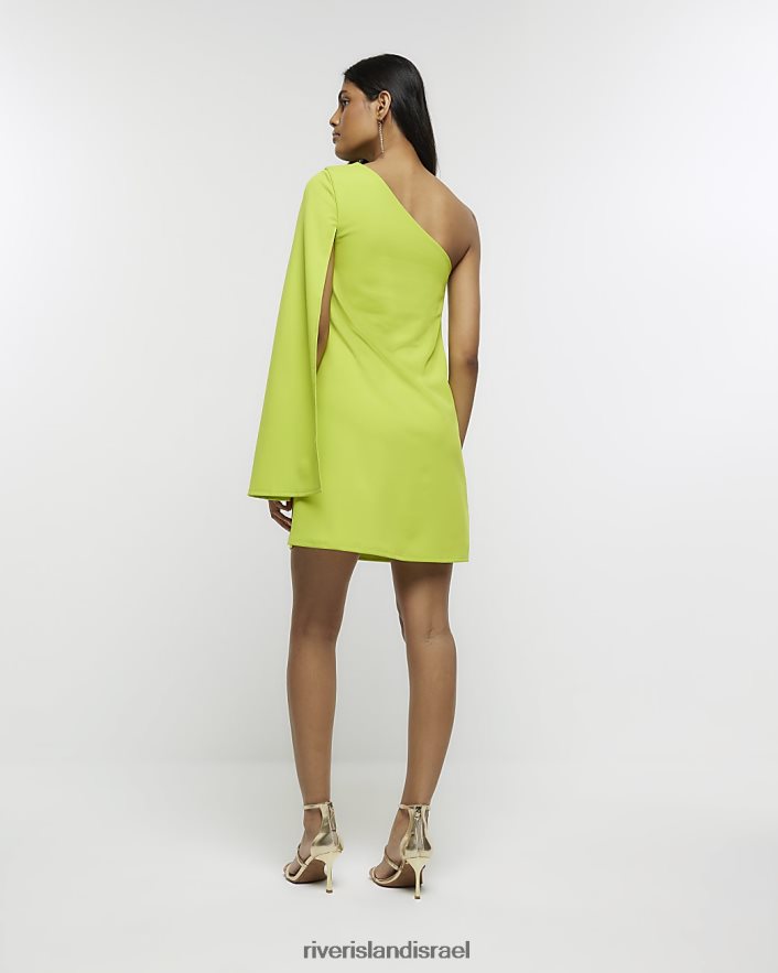 לבוש River Island שמלת מיני bodycon עם גלימה ירוק ליים נשים BDZ4084420