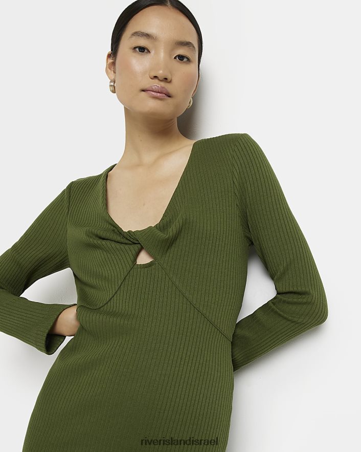 לבוש River Island שמלת מידי מצולעת bodycon חָקִי נשים BDZ408580