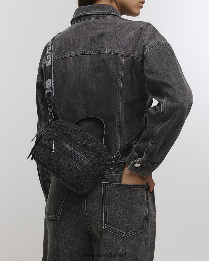 אביזרים River Island תיק מצלמה של borg שָׁחוֹר נשים BDZ4084446