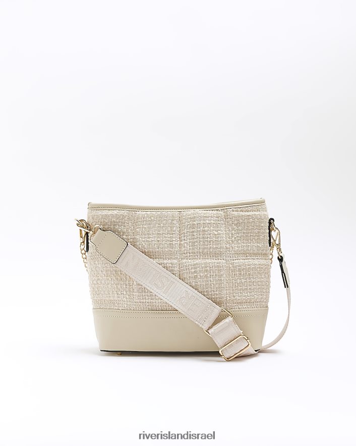 אביזרים River Island תיק קרוס גוף עם פנינת boucle קרם נשים BDZ4081250