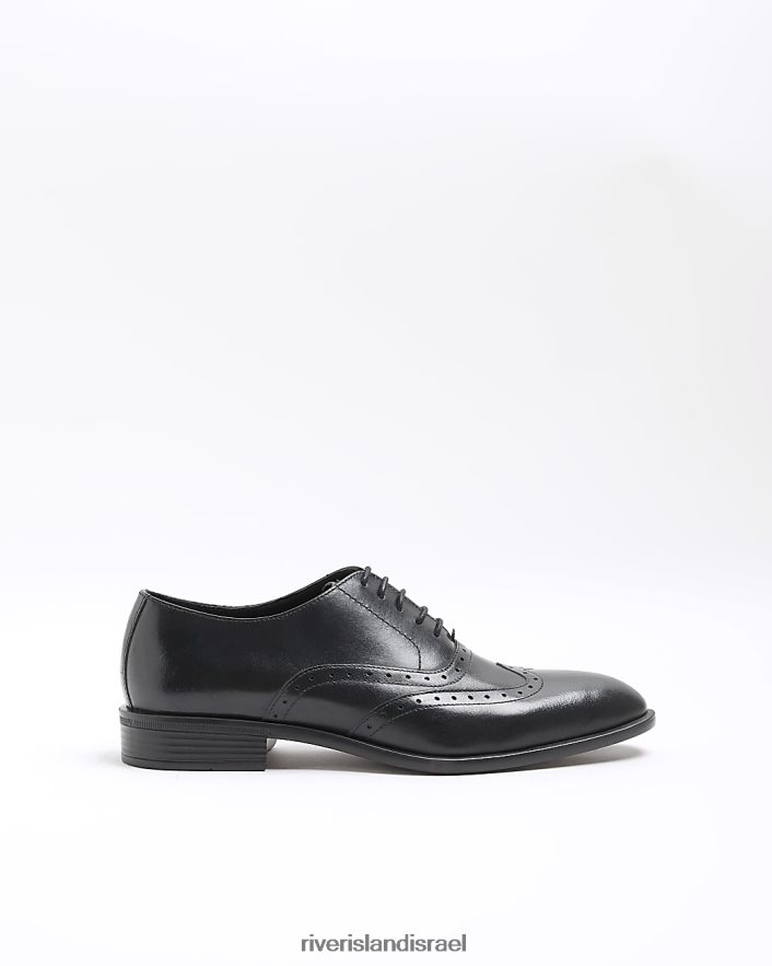 הַנעָלָה River Island נעלי brogue דרבי שָׁחוֹר גברים BDZ4082809