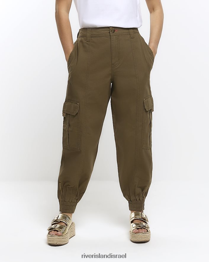 לבוש River Island מכנסי cargo petite עם חפתים חָקִי נשים BDZ4082277