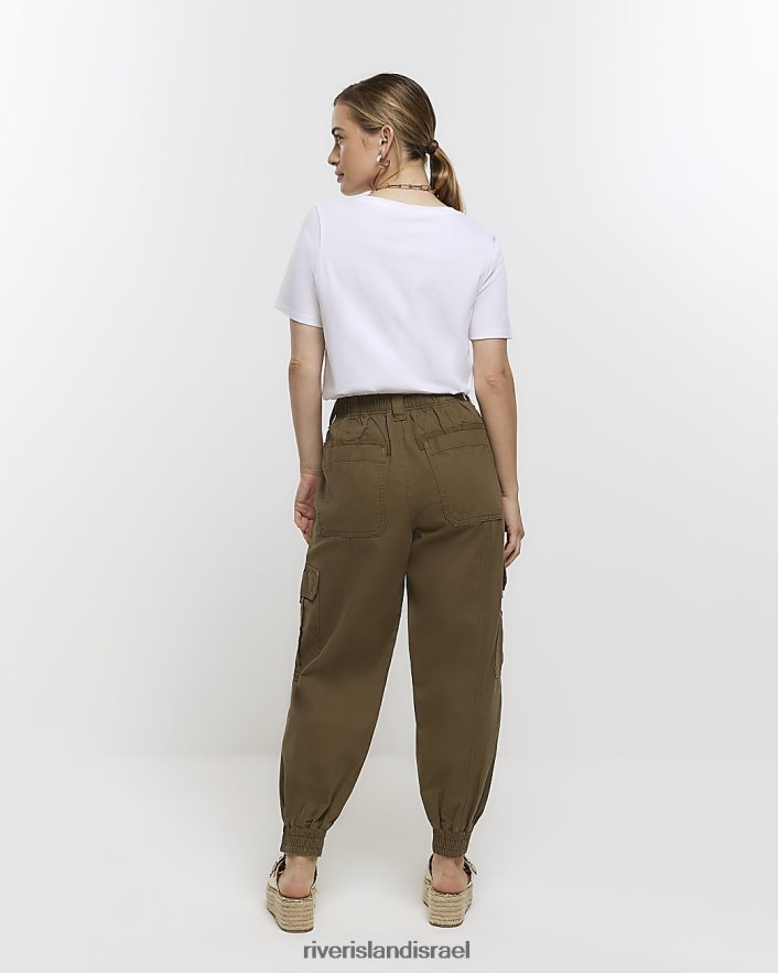 לבוש River Island מכנסי cargo petite עם חפתים חָקִי נשים BDZ4082277