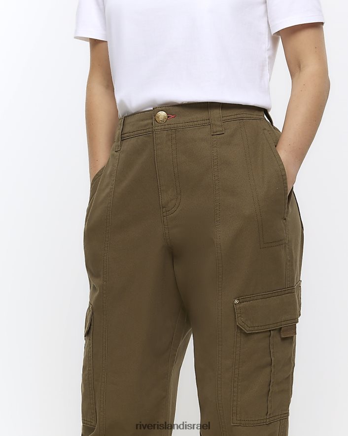 לבוש River Island מכנסי cargo petite עם חפתים חָקִי נשים BDZ4082277