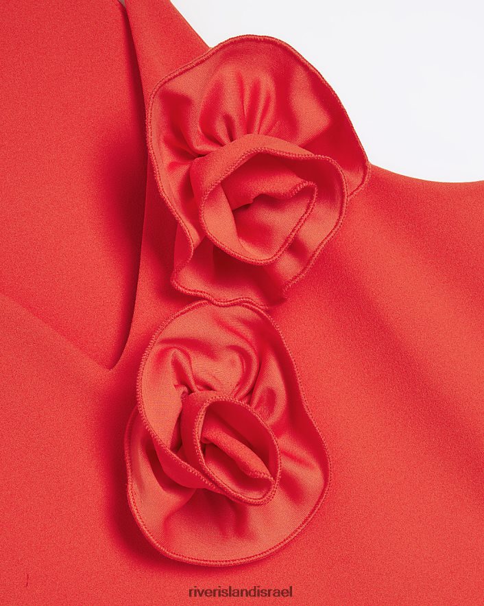 לבוש River Island בגד גוף צלילה עם פרטי corsage אָדוֹם נשים BDZ4081261