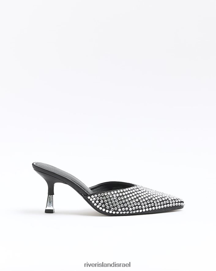 הַנעָלָה River Island נעלי מגרש פרד של diamante שָׁחוֹר נשים BDZ4084407