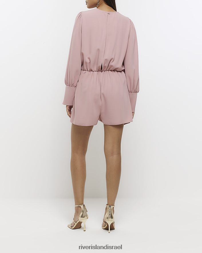 לבוש River Island חליפת משחק של drape skort וָרוֹד נשים BDZ4081056