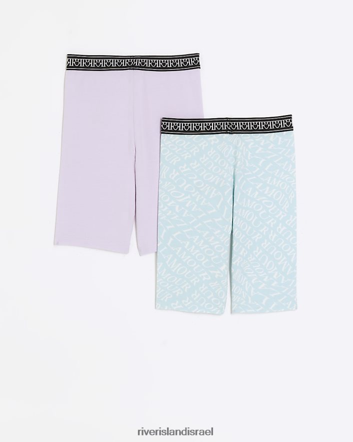 לבוש River Island g 2 מארז מכנסי אופניים Amour ורוד כחול בנות BDZ4086211