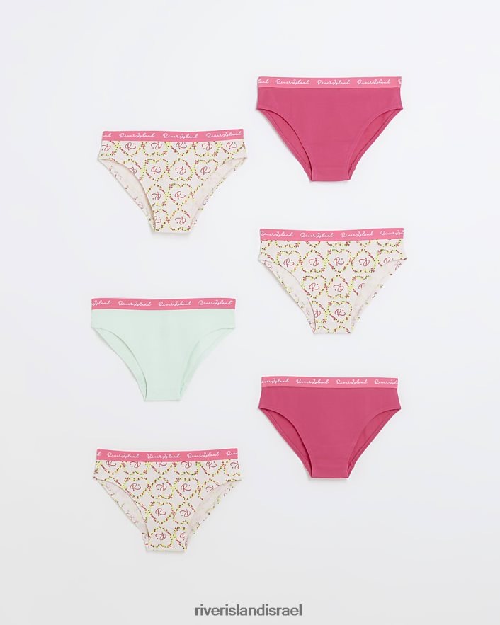 אביזרים River Island g תחתונים פרחוניים חבילה 6 וָרוֹד בנות BDZ4083440