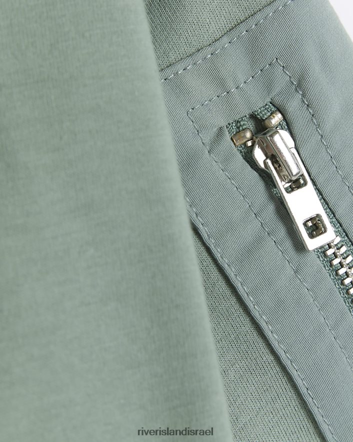 לבוש River Island g חולצת טריקו קרופ אלסטית חָקִי בנות BDZ4083261