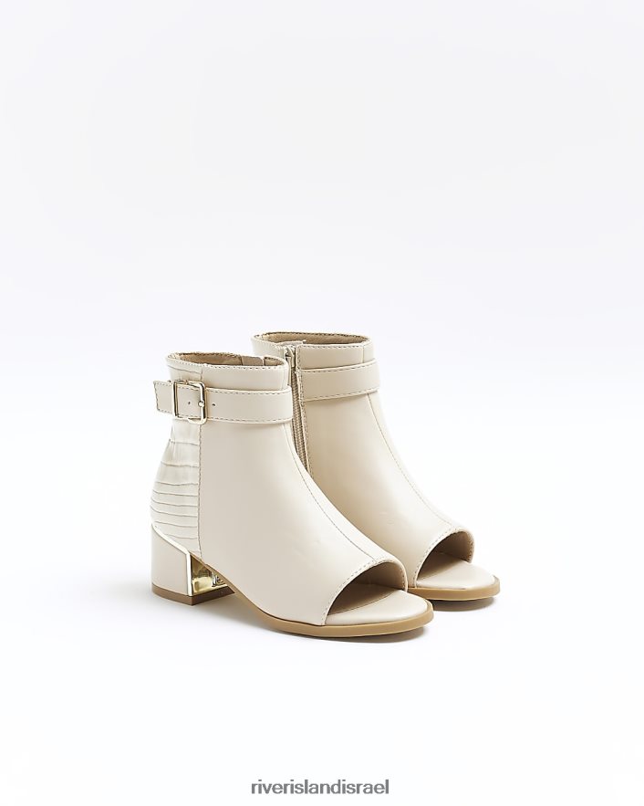 הַנעָלָה River Island g מגפיים עם עקבים פתוחים קרם בנות BDZ4083347