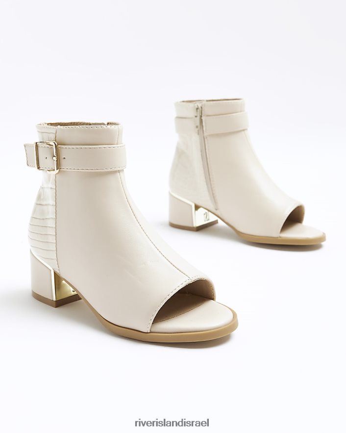 הַנעָלָה River Island g מגפיים עם עקבים פתוחים קרם בנות BDZ4083347