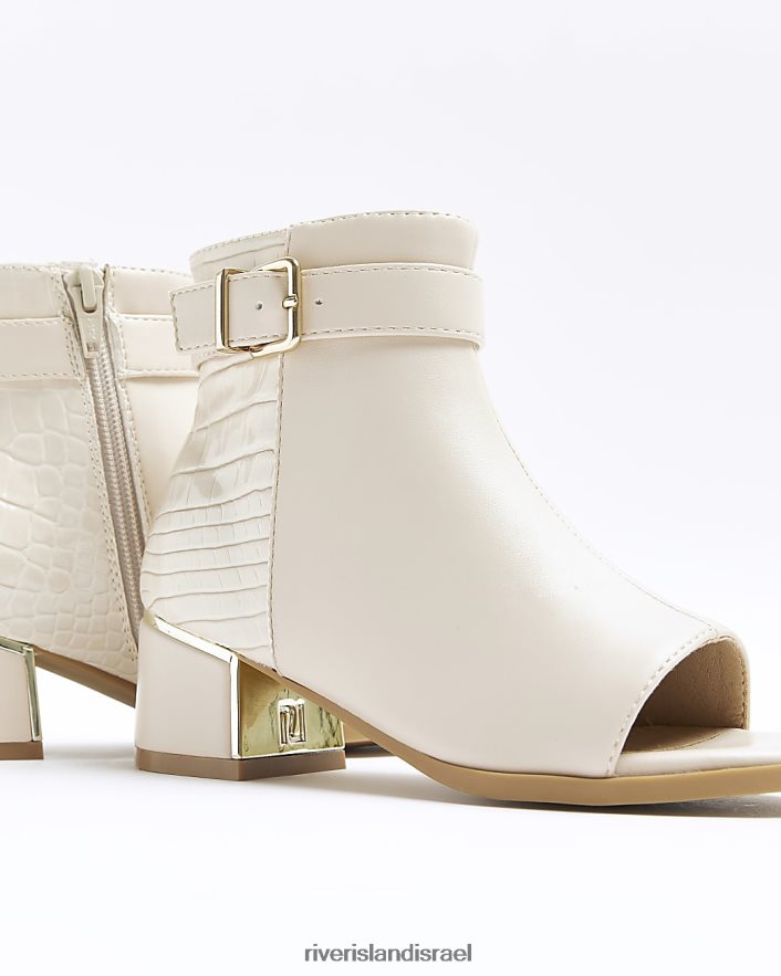 הַנעָלָה River Island g מגפיים עם עקבים פתוחים קרם בנות BDZ4083347