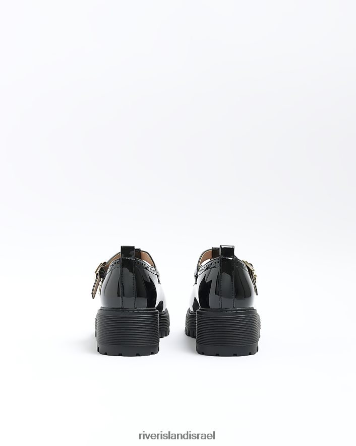 הַנעָלָה River Island g מרי ג'יין נעלי עקב שָׁחוֹר בנות BDZ4083349