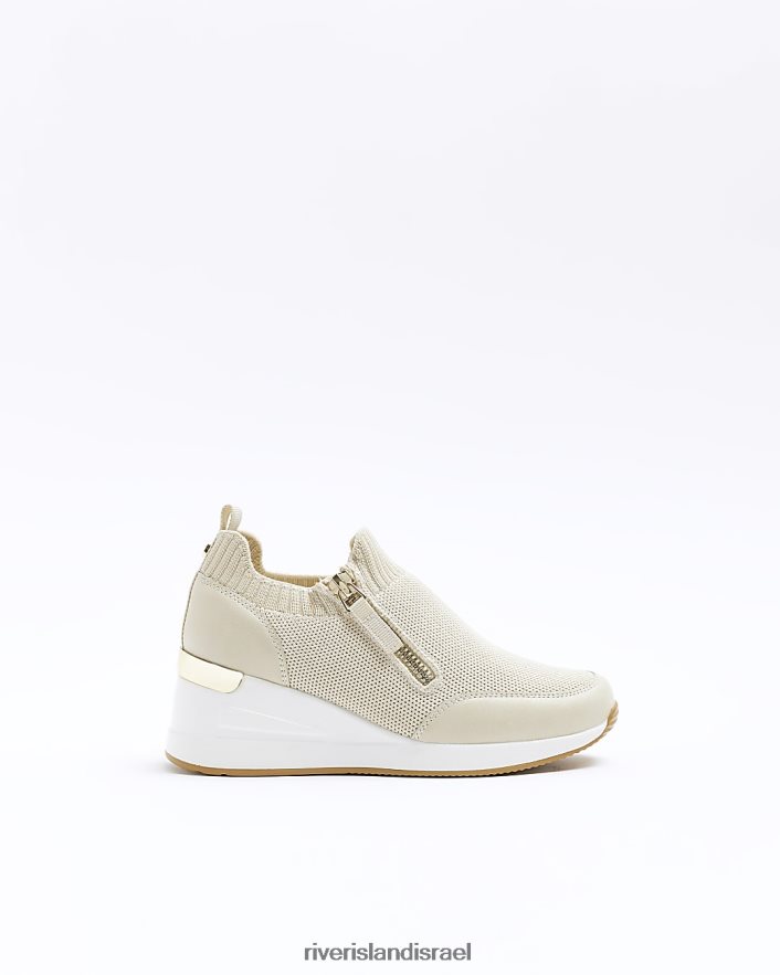 הַנעָלָה River Island נעלי סוליות טריז של g בז' בנות BDZ4083356