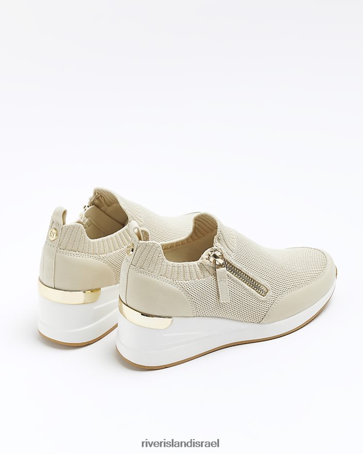 הַנעָלָה River Island נעלי סוליות טריז של g בז' בנות BDZ4083356