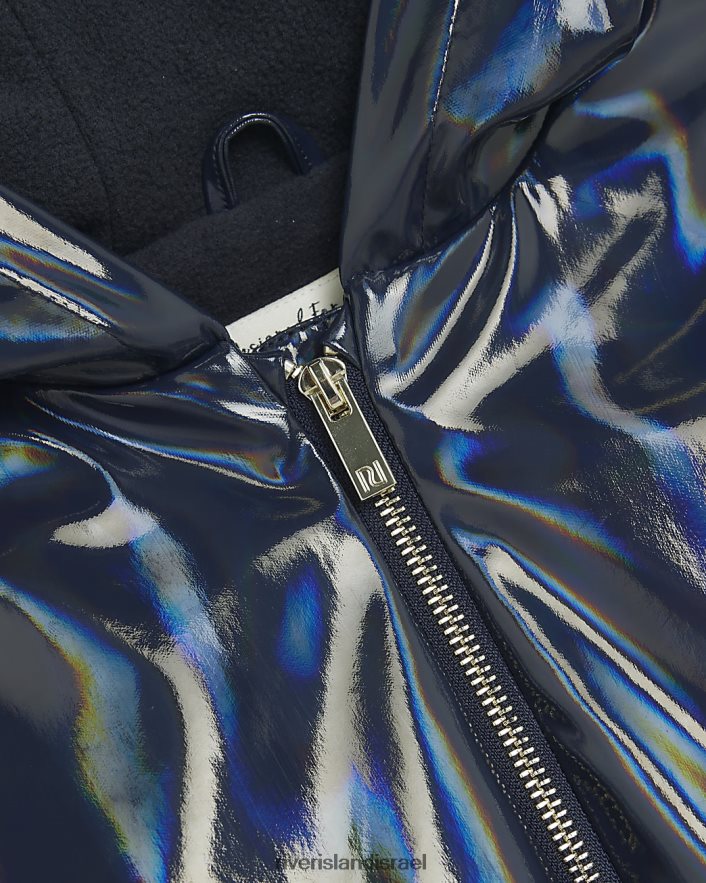 לבוש River Island g מעיל גשם עם רוכסן ברדס חיל הים בנות BDZ4083359