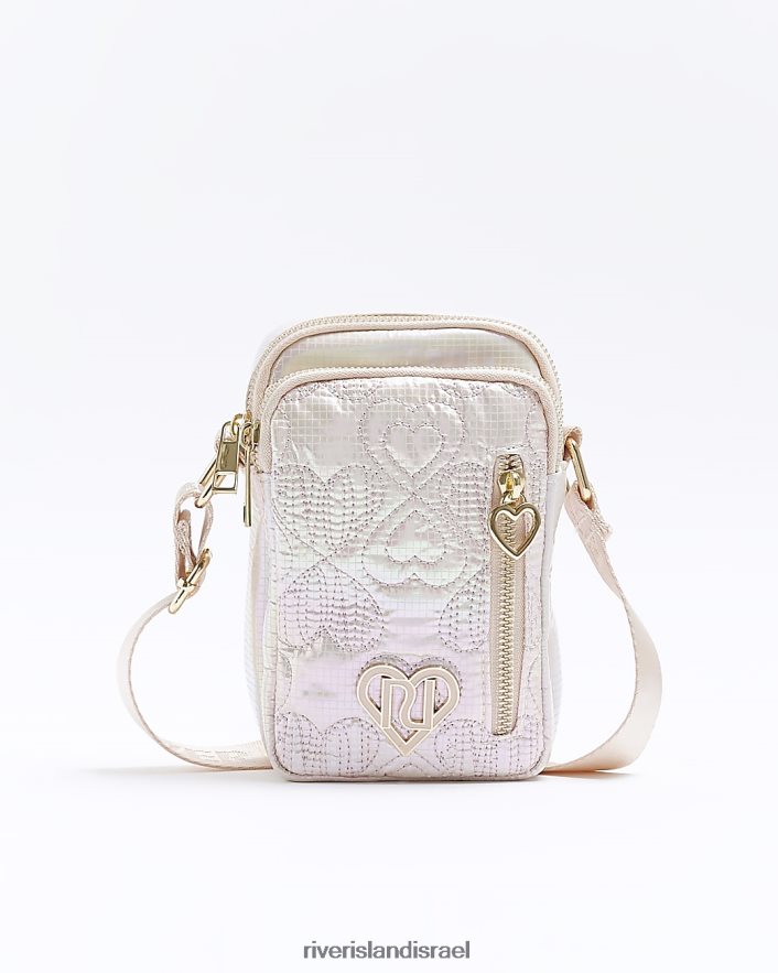אביזרים River Island g תיק ללב מרופד וָרוֹד בנות BDZ4083382