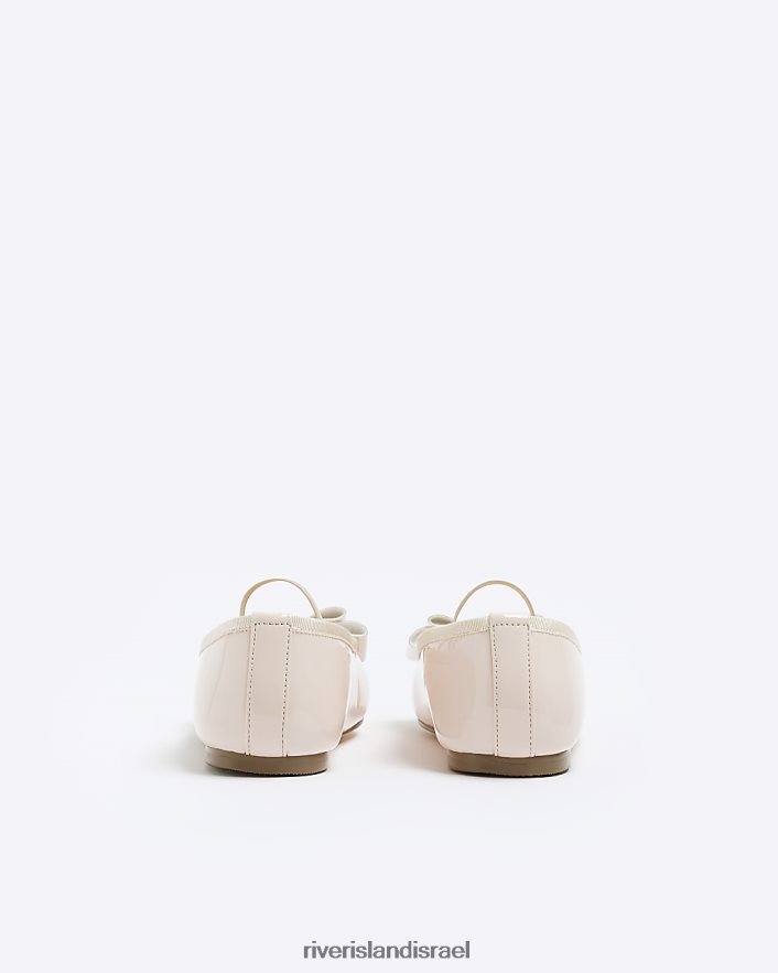 הַנעָלָה River Island g פטנט נעלי בלרינה קשת וָרוֹד בנות BDZ4083404