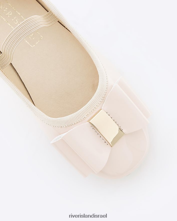 הַנעָלָה River Island g פטנט נעלי בלרינה קשת וָרוֹד בנות BDZ4083404