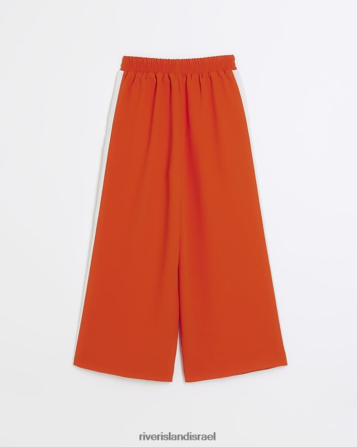 לבוש River Island g מכנסיים רחבים עם פסים אָדוֹם בנות BDZ4083411